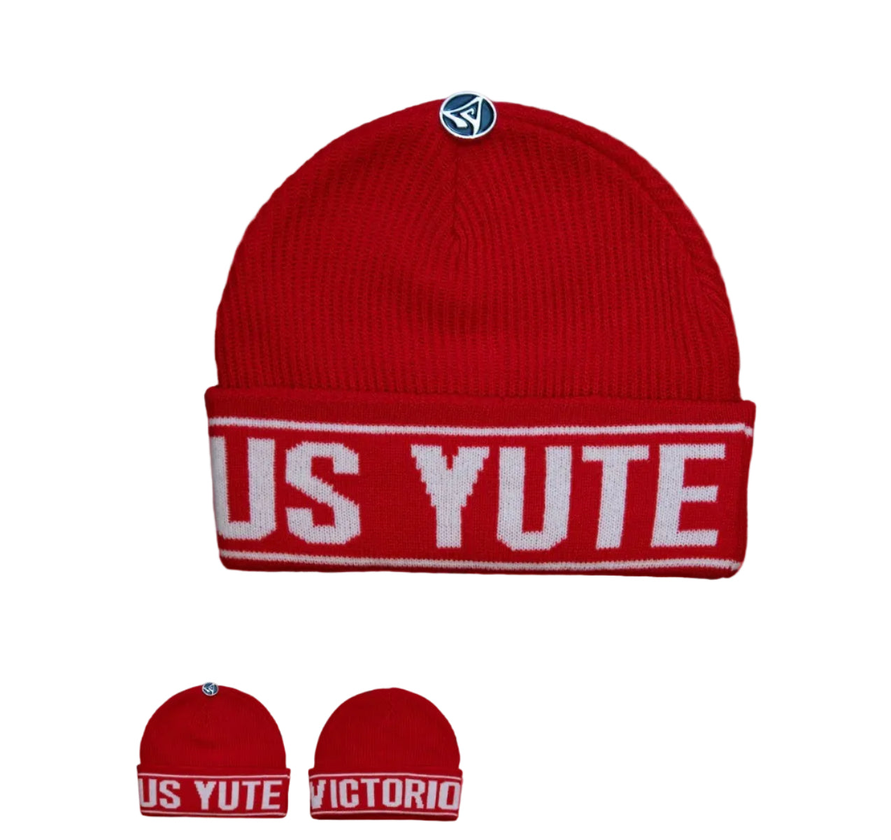 VY Stripe Beanie - red