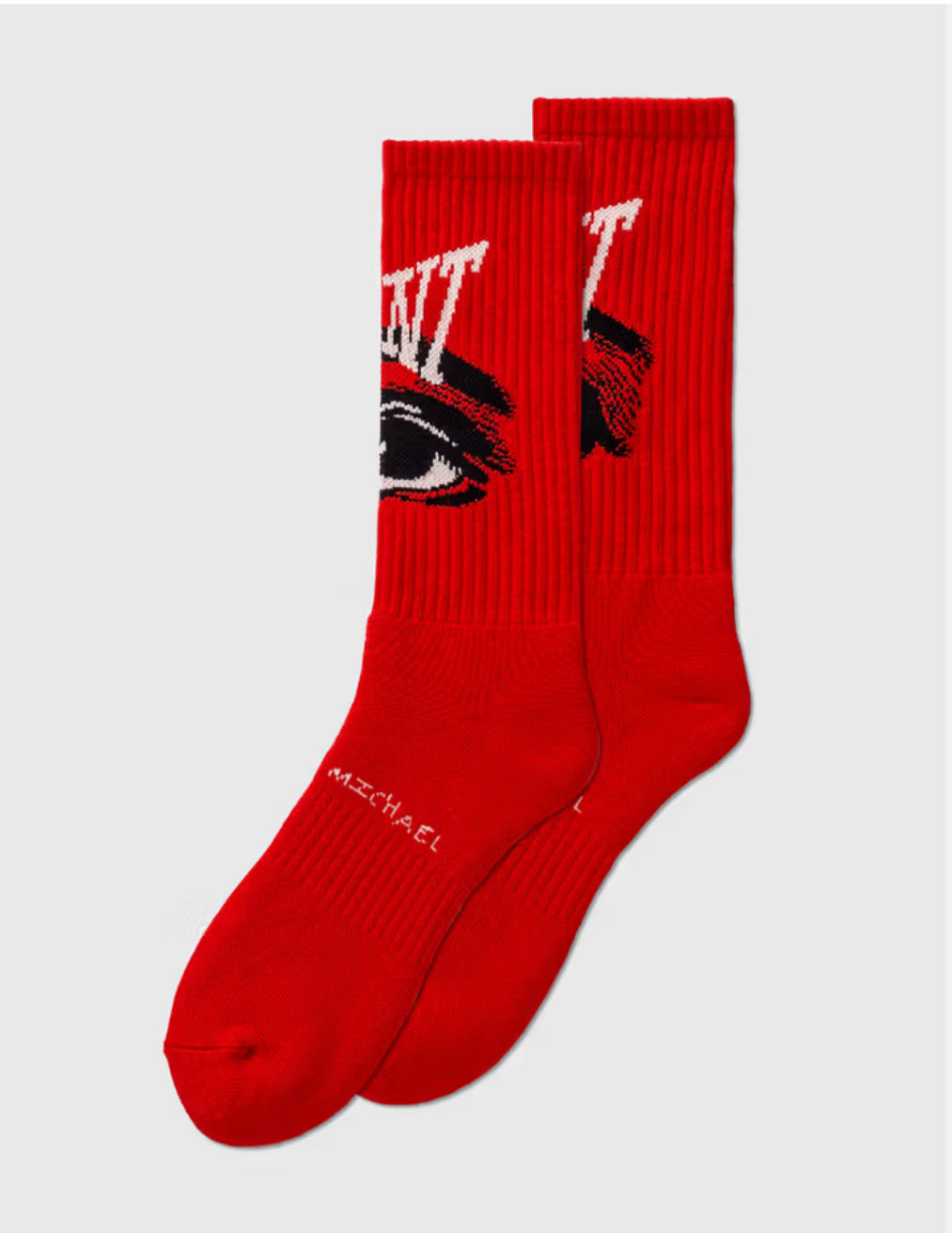 Saint Michael Eye Socks 'Red'