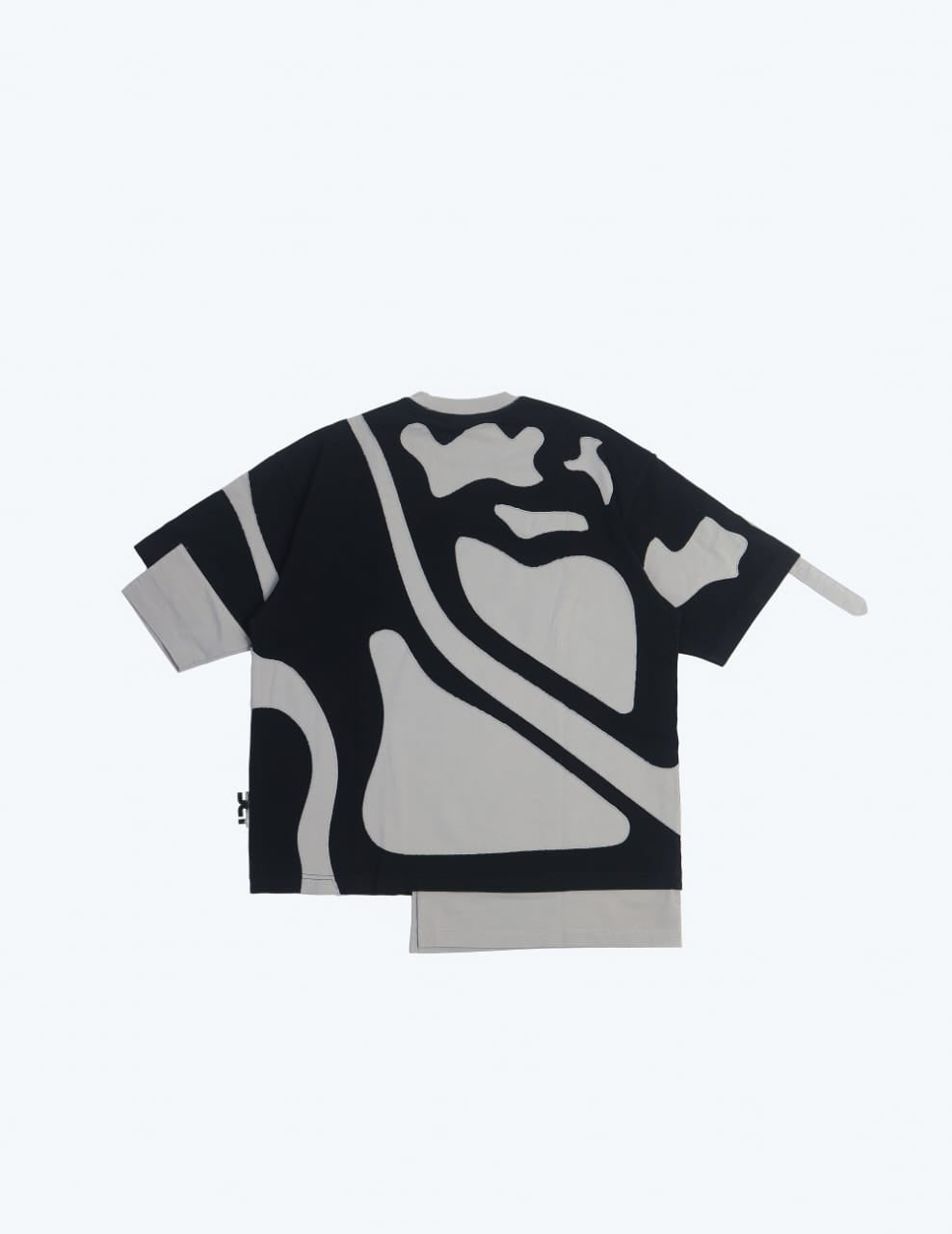 TDC LAYERED PATCHWORK “BLACK GREY” T-SHIRT