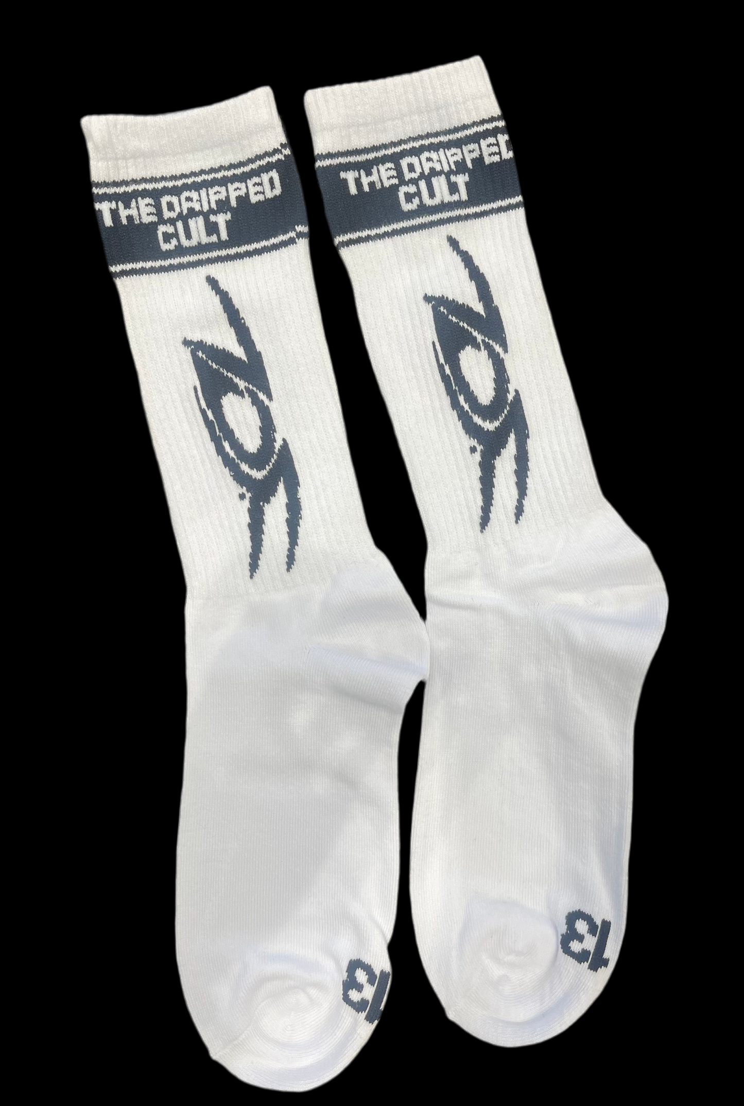 TDC WHITE DRIPPED CULT SOCKS
