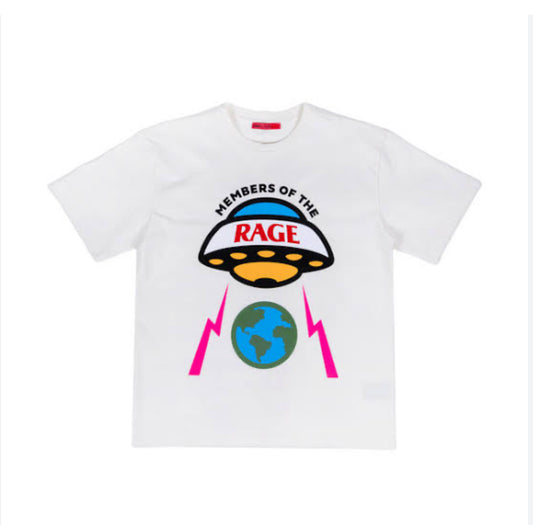 Members of The Rage Hero Logo T-Shirt Star White