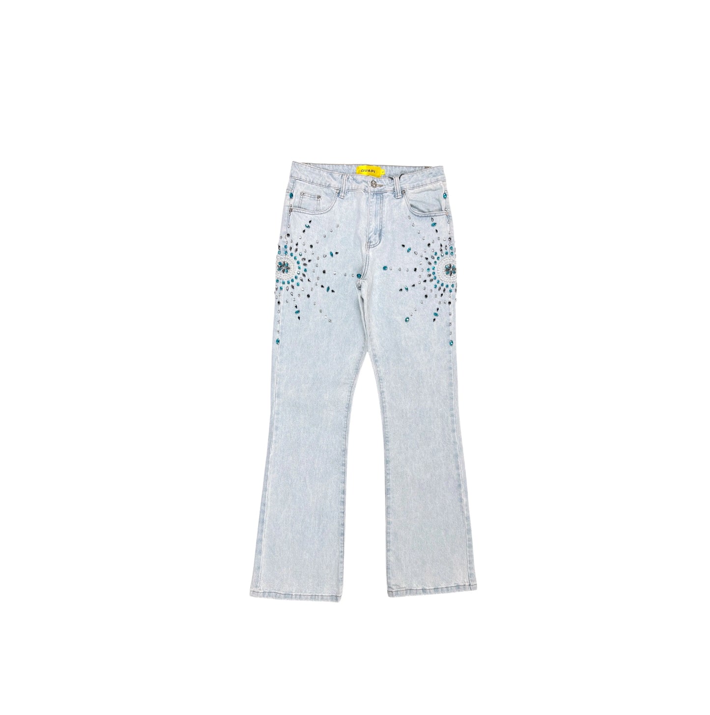 GUAPI
Embellished flared jeans