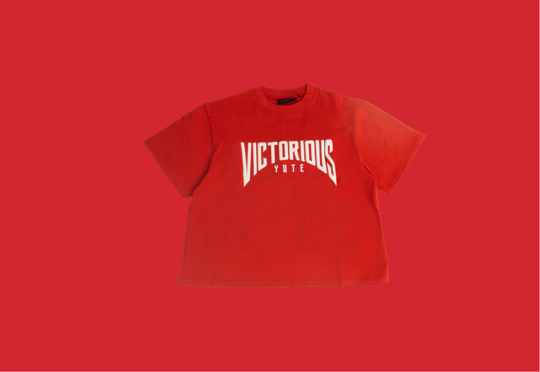 VY VALENTINE SPECIAL TEXT LOGO RED T-SHIRT