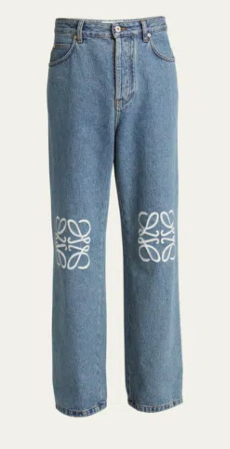Loewe Anagram Mid-rise Straight
Jeans In Blue