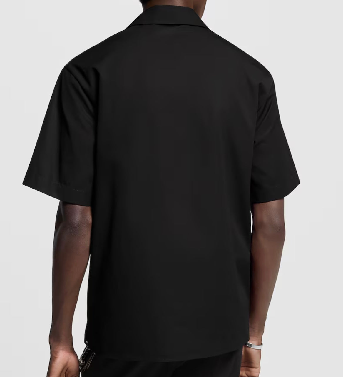 Louis Vuitton Embroided short sleeve cotton- shirt