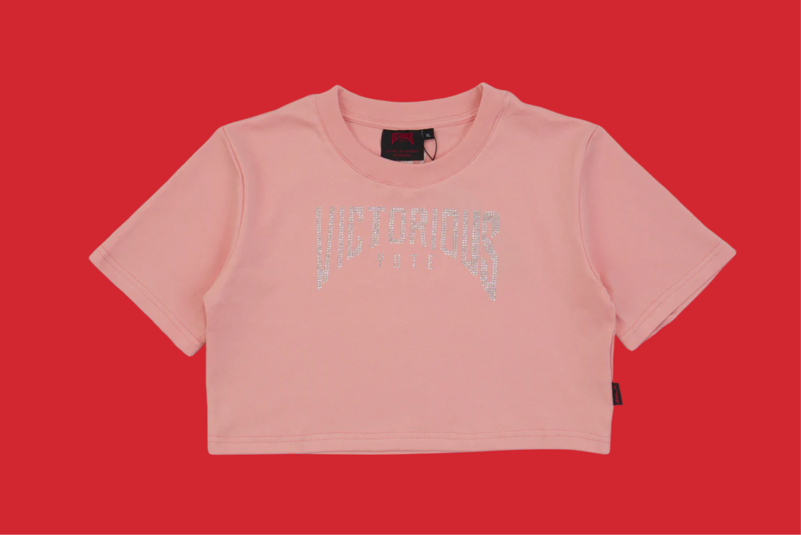VY TEXT LOGO BABY PINK T-SHIRT