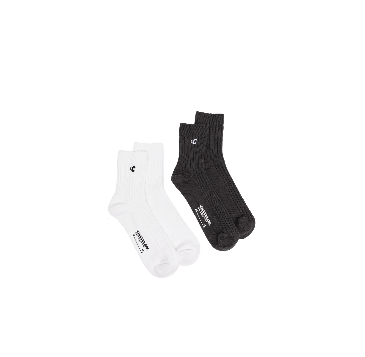 CHOCOOLATE
Letter-embroidered socks (set of two)
