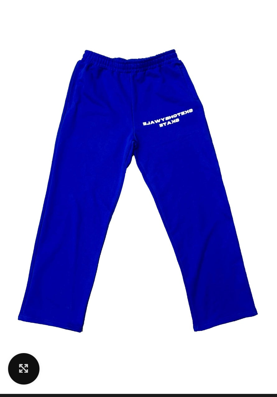 SWB BLUE MIRROR SWEATPANTS