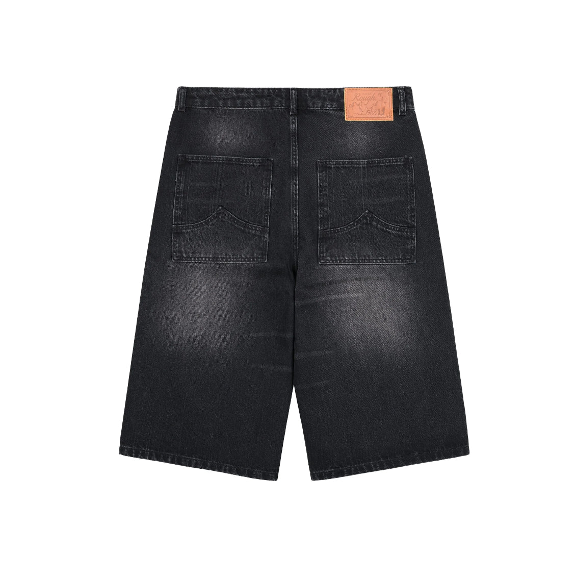 ROUGH.
Denim knee-length shorts