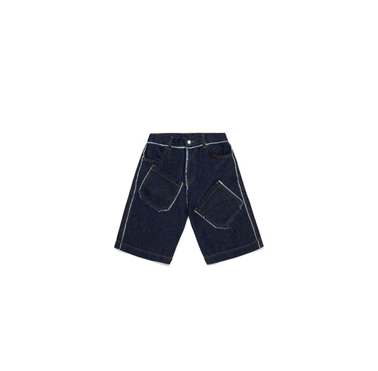 Marni Kids
patch pockets denim shorts