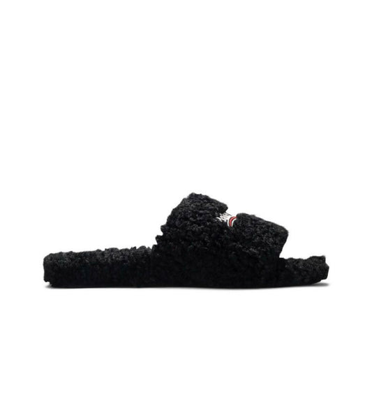 Balenciaga Furry Slides 'Black'
