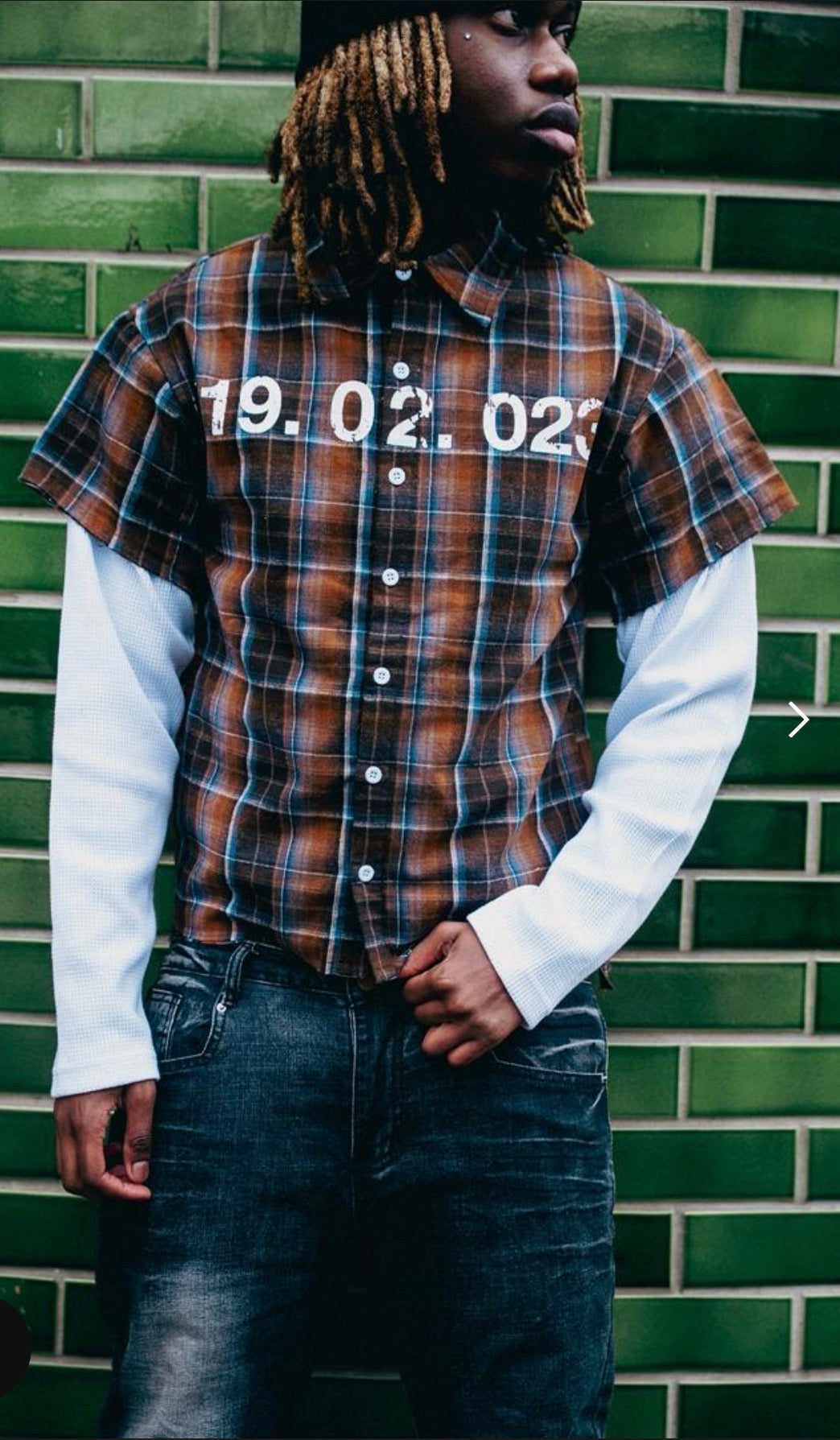 SBW PLAID WAFFLE SHIRT