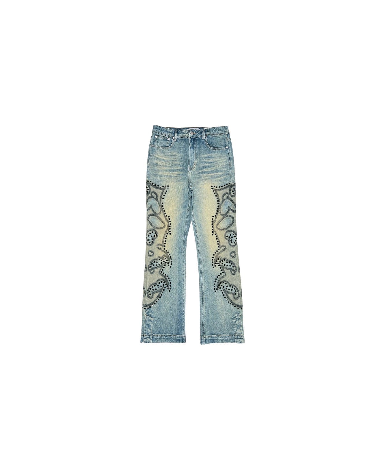 duaa
Rhinestone print jeans