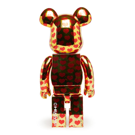 Medicom Toy 1000% Gold Heart Bearbrick Toy