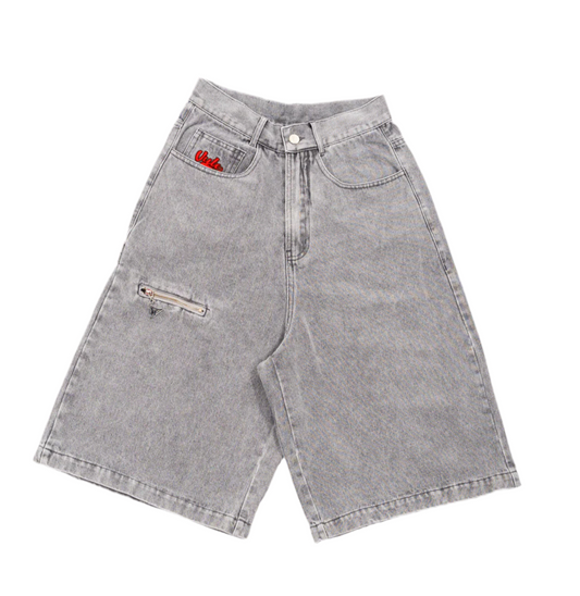 VY OG LOGO GREY DENIM SHORT