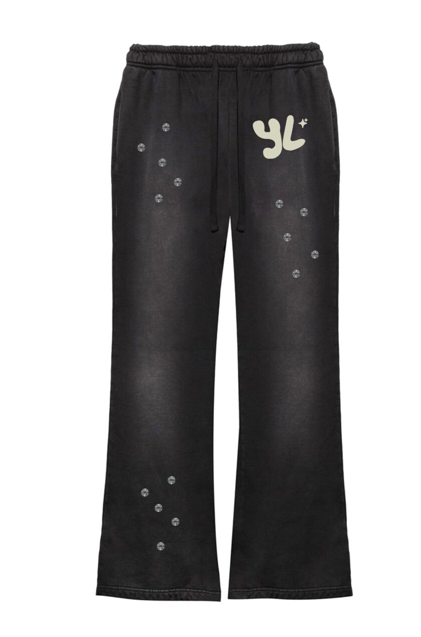 YL SWB RHINESTONE BLACK PANT