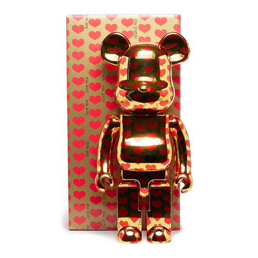 Medicom Toy 1000% Gold Heart Bearbrick Toy