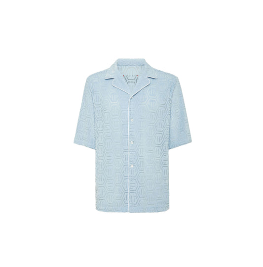 Philipp Plein
jacquard-monogram bowling shirt