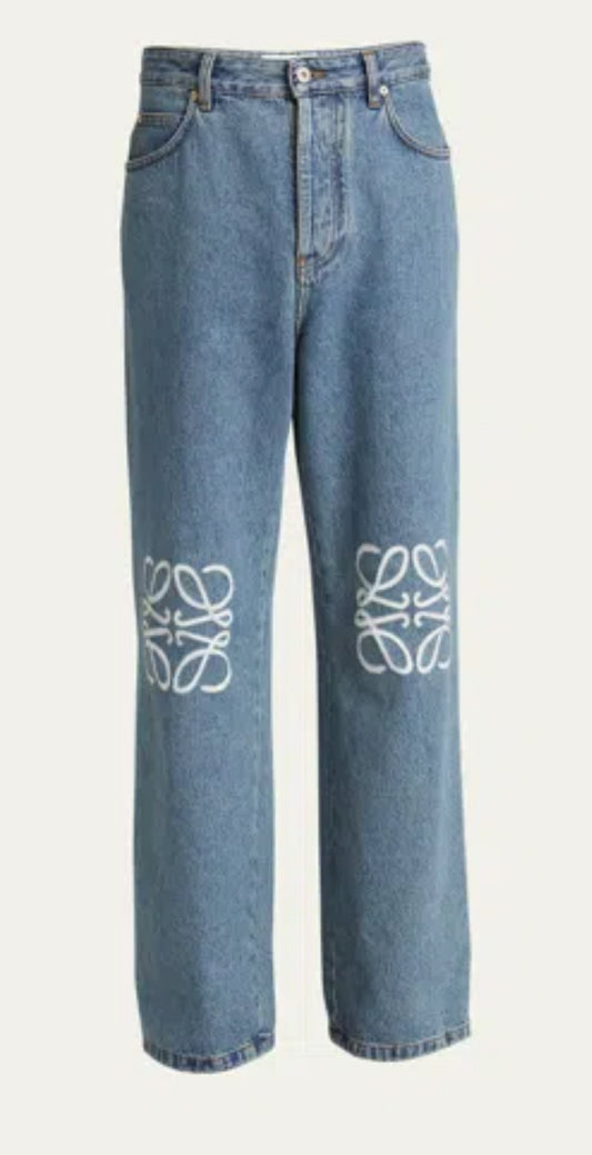 Loewe Anagram Mid-rise Straight
Jeans In Blue