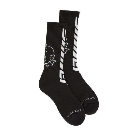 Saint Michael Devil Socks - Black