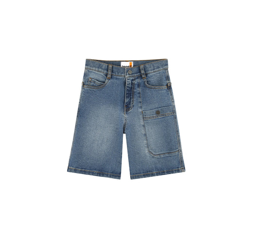 Timberland Kids
Patch-pockets denim shorts