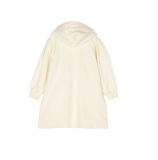 There Was One Kids Logo-print hooded fleece dress
