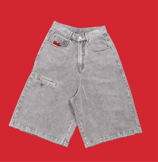 VY OG LOGO GREY DENIM SHORT