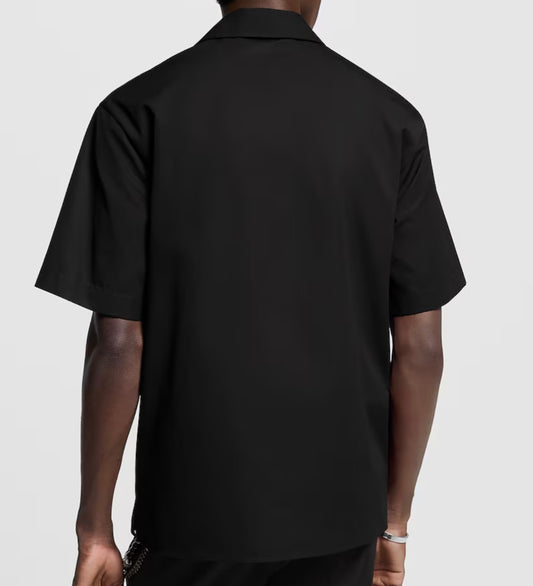 Louis Vuitton Embroided short sleeve cotton- shirt
