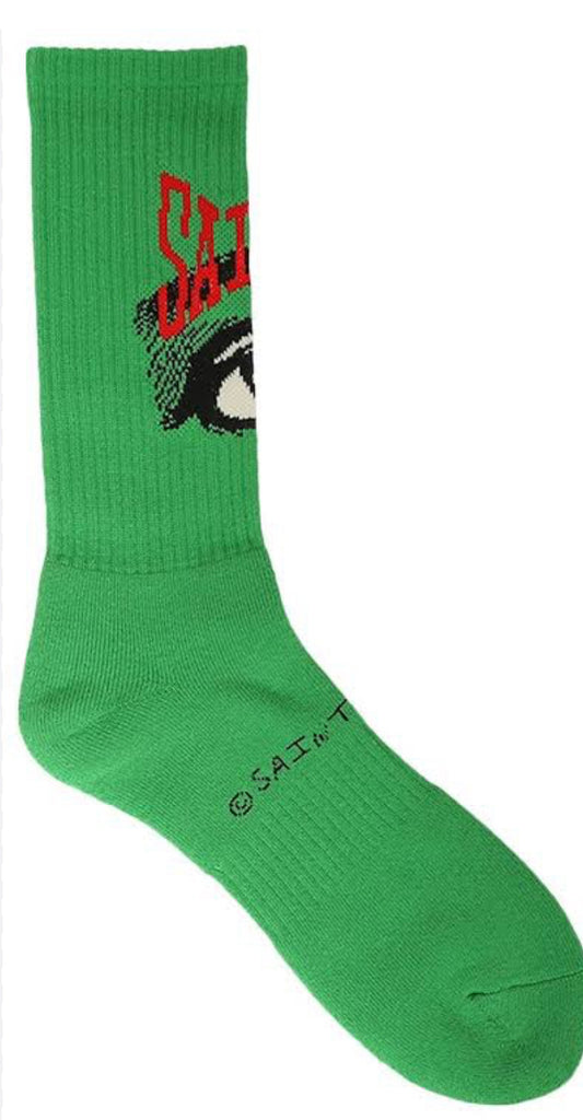 Saint Michael Eye Socks 'Green'