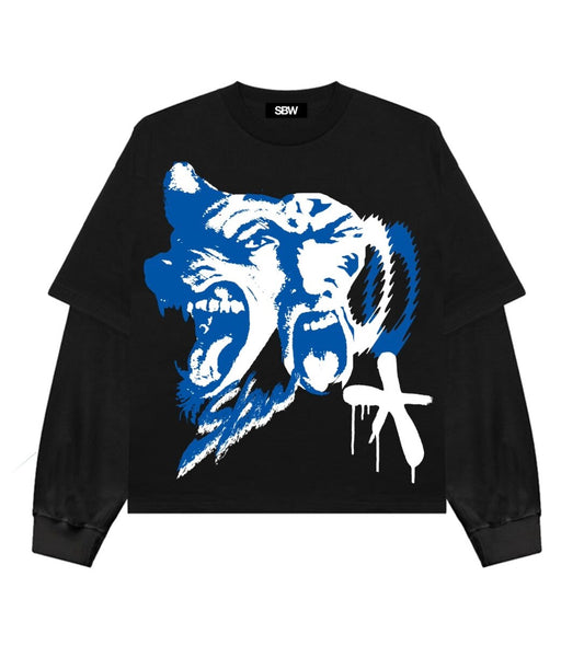 SBW 2 FACED BLACK WARTSHIRT T-SHIRT