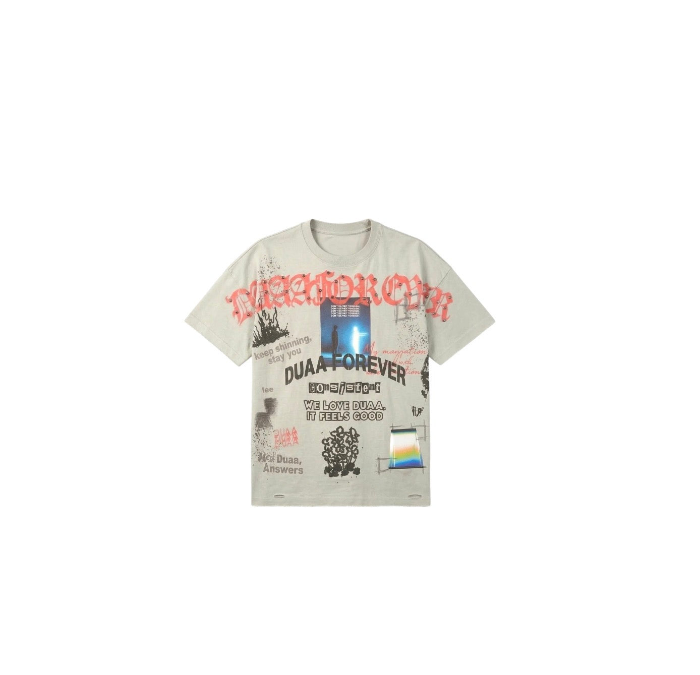 duaa
Rhinestone graphic T-shirt