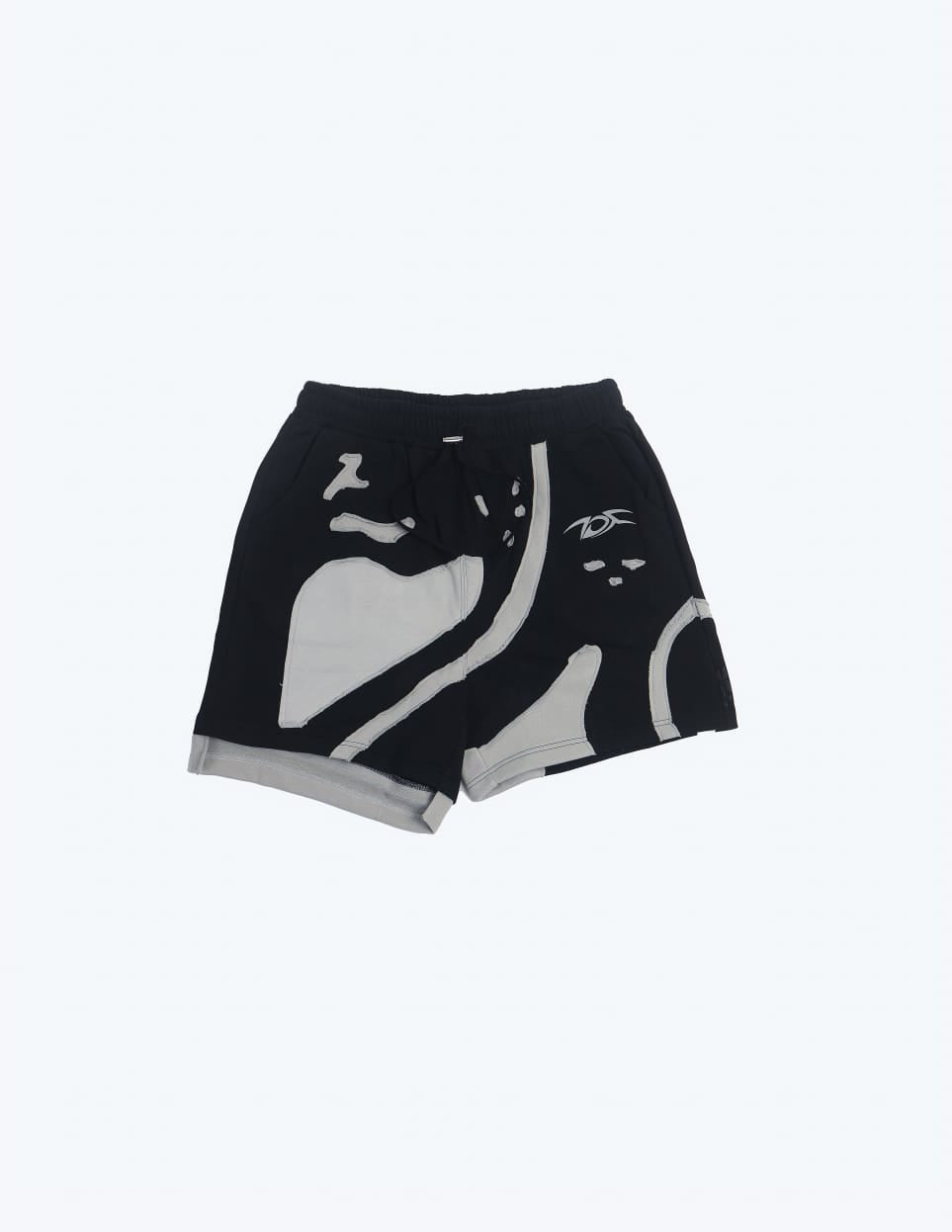 TDC LAYERED PATCHWORK “BLACK GREY” SHORT