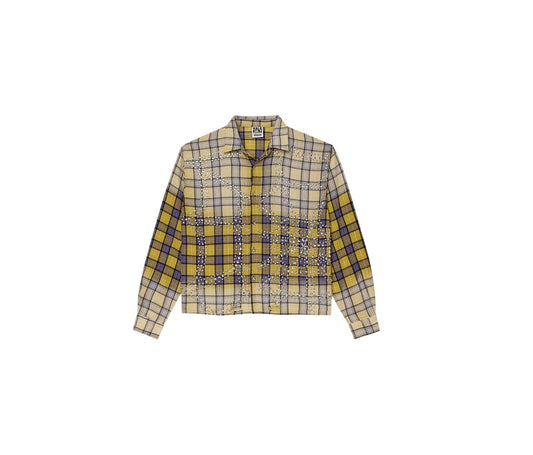 Vale
Lemonhead flannel rhinestone-embellished shirt
