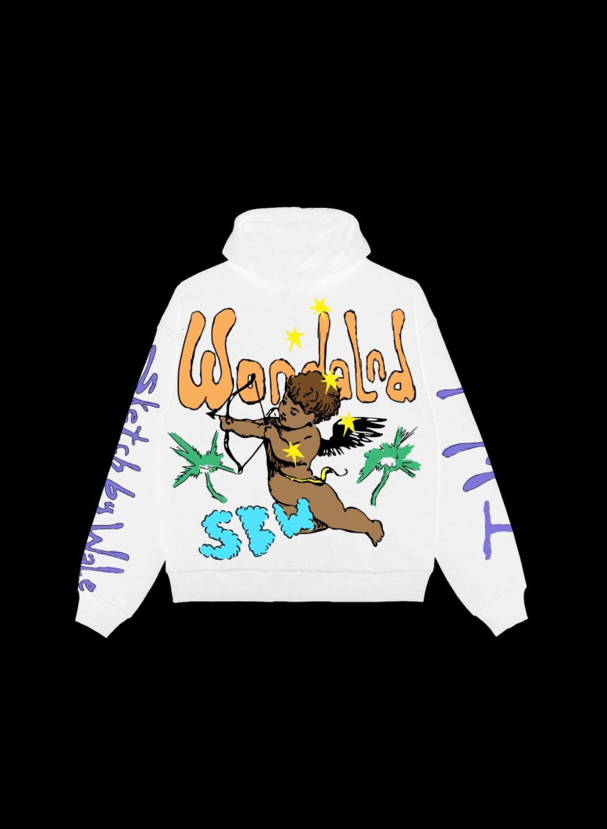 SWB PARADISE WNDRLND WHITE HOODIE