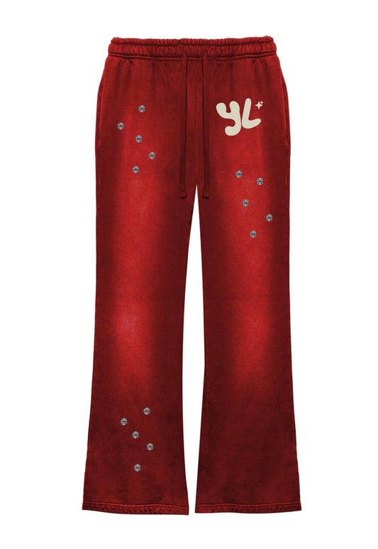SBW YL RHINESTONE RED PANT