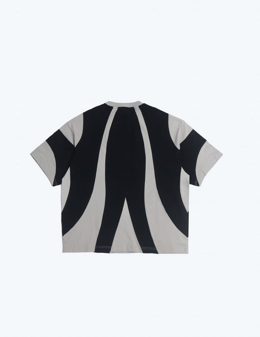 TDC PANELLED BLACK GREY T-SHIRT