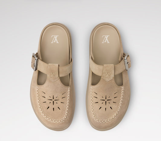 LV Easy Mule Suede Calf Leather
