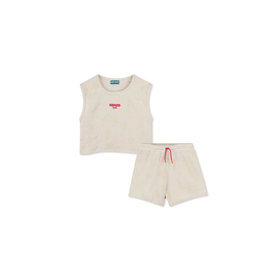 Kenzo Kids
terry-cloth jacquard top and shorts set